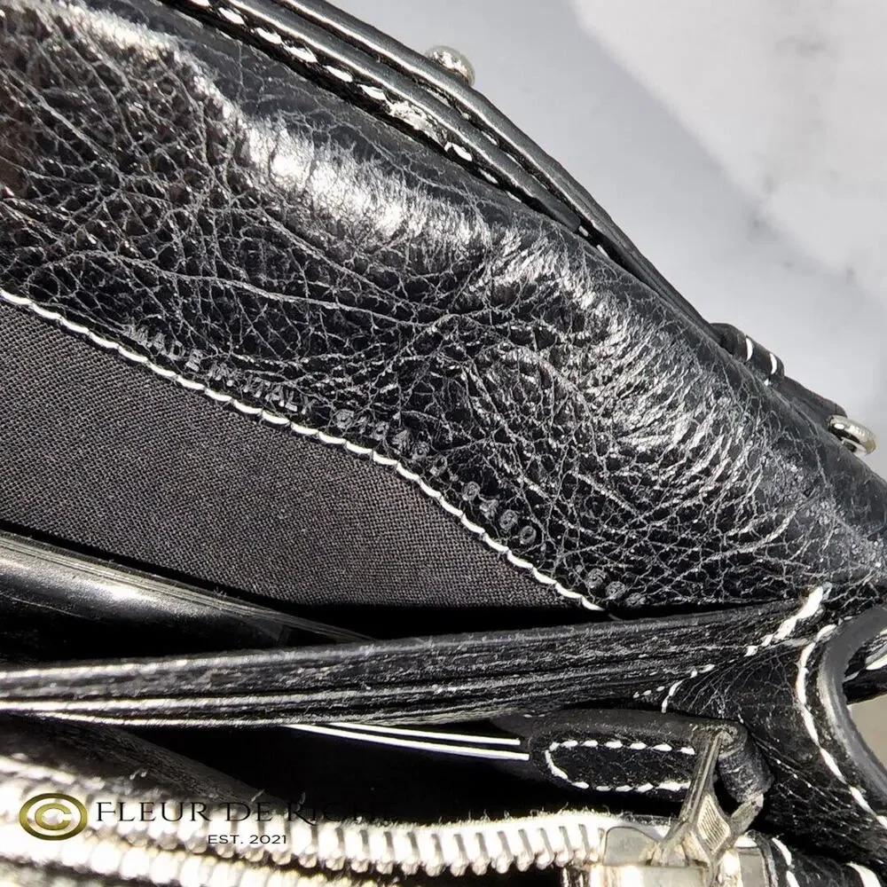 Women's Balenciaga Agneau Arena Multicolor Bazar Shoulder Bag Blue 516460 - Picture 8 of 8